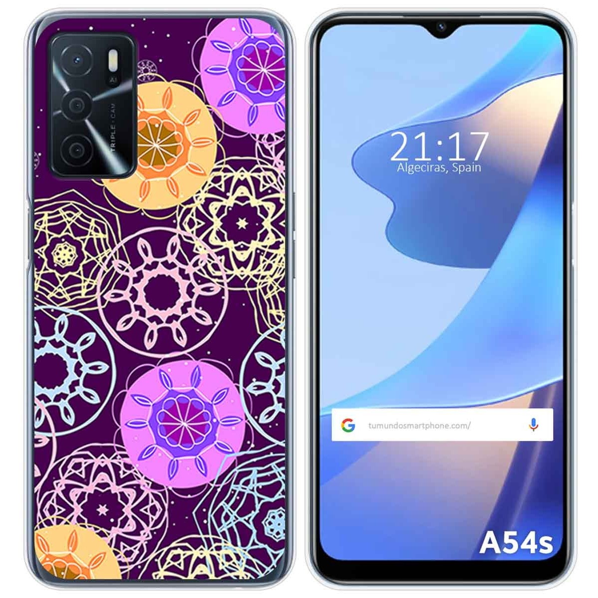 Funda Silicona para Oppo A54s diseño Radial Dibujos