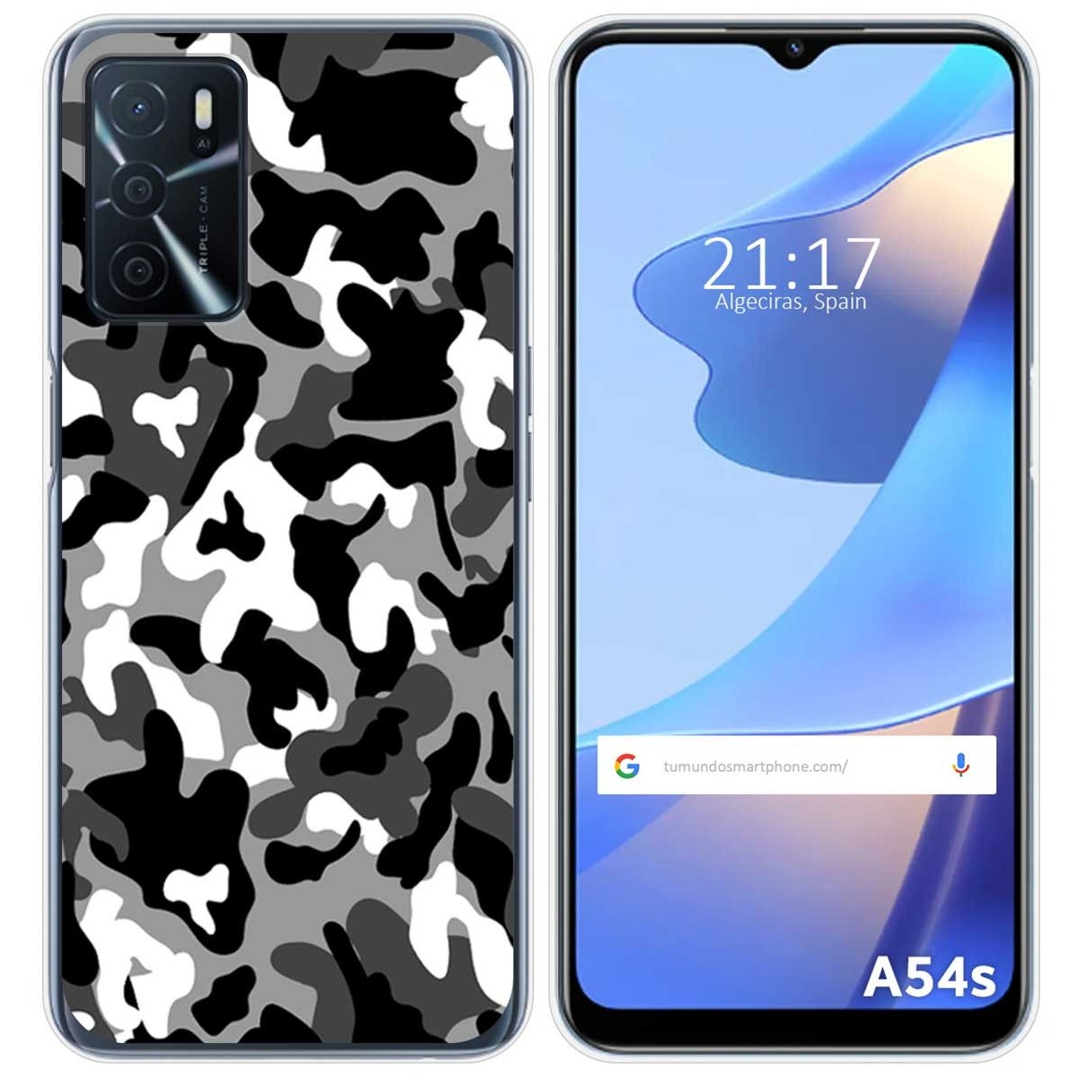 Funda Silicona para Oppo A54s diseño Snow Camuflaje Dibujos