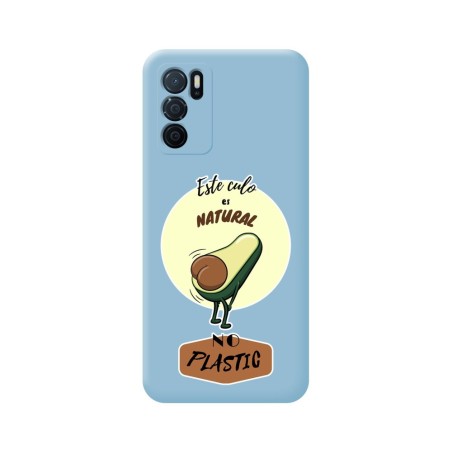 Funda Silicona Líquida Azul para Oppo A54s diseño Culo Natural Dibujos