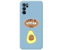 Funda Silicona Líquida Azul para Oppo A54s diseño Vegan Life Dibujos
