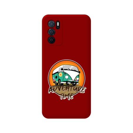 Funda Silicona Líquida Roja para Oppo A54s diseño Adventure Time Dibujos
