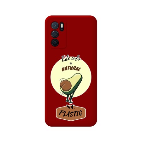 Funda Silicona Líquida Roja para Oppo A54s diseño Culo Natural Dibujos