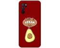 Funda Silicona Líquida Roja para Oppo A54s diseño Vegan Life Dibujos