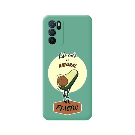 Funda Silicona Líquida Verde para Oppo A54s diseño Culo Natural Dibujos