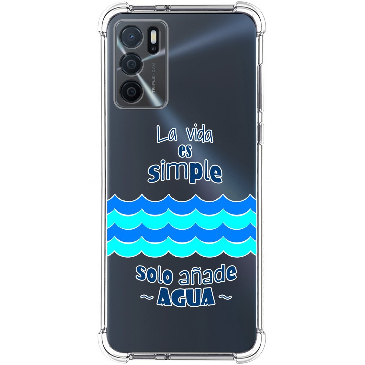 Funda Silicona Antigolpes para Oppo A54s diseño Agua Dibujos