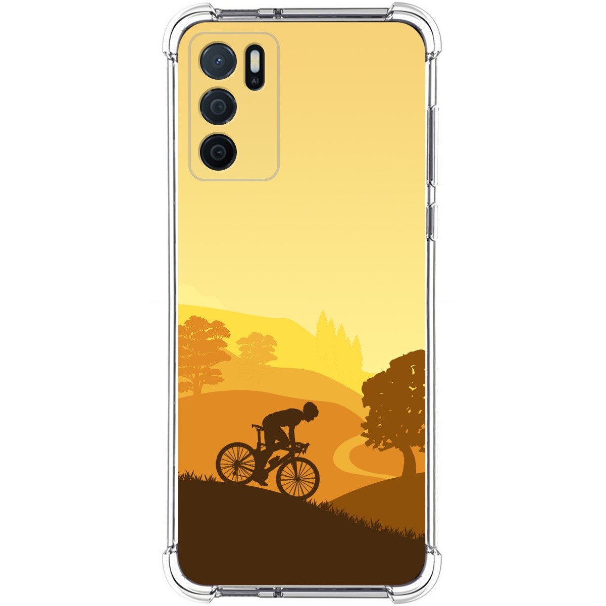 Funda Silicona Antigolpes para Oppo A54s diseño Ciclista Dibujos