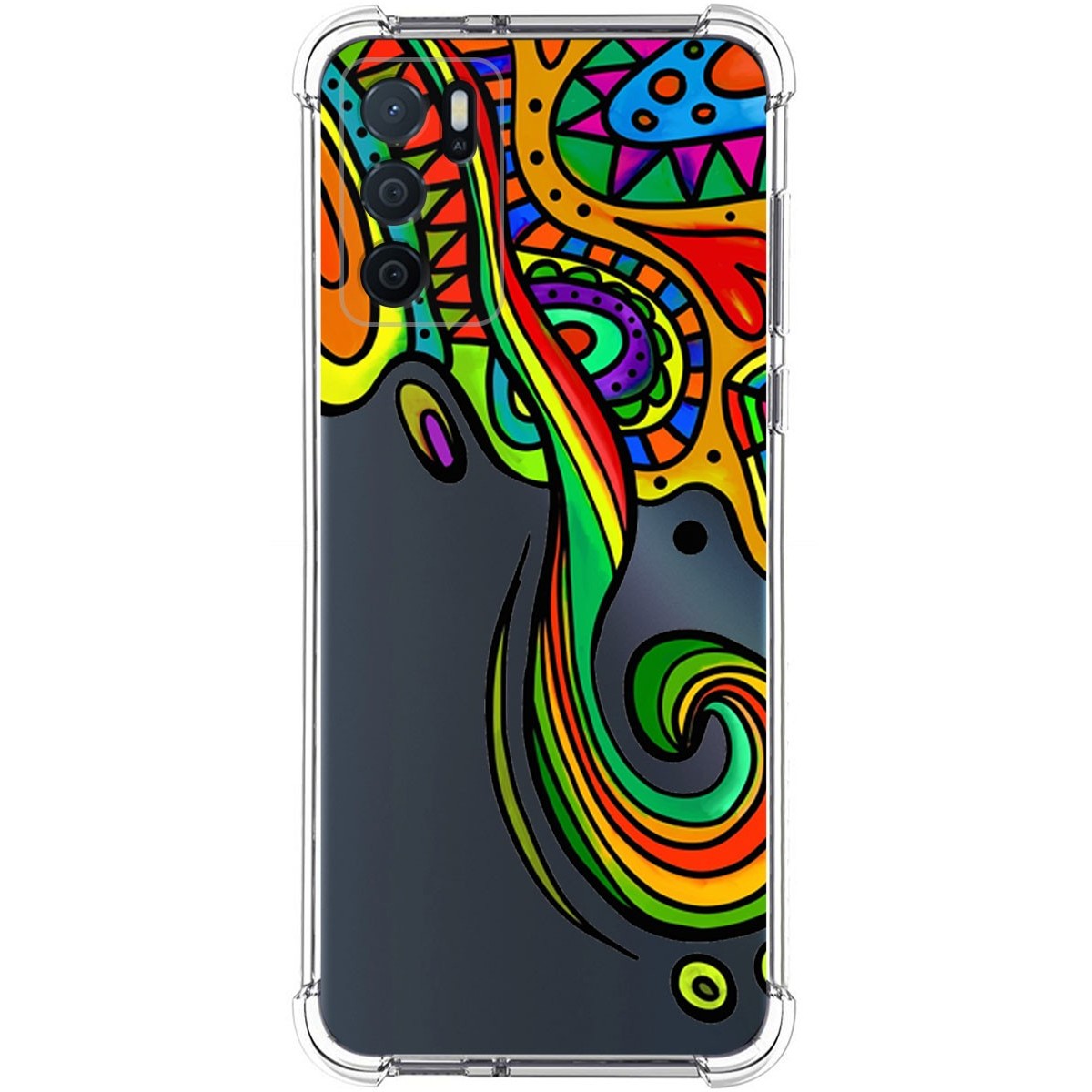Funda Silicona Antigolpes para Oppo A54s diseño Colores Dibujos