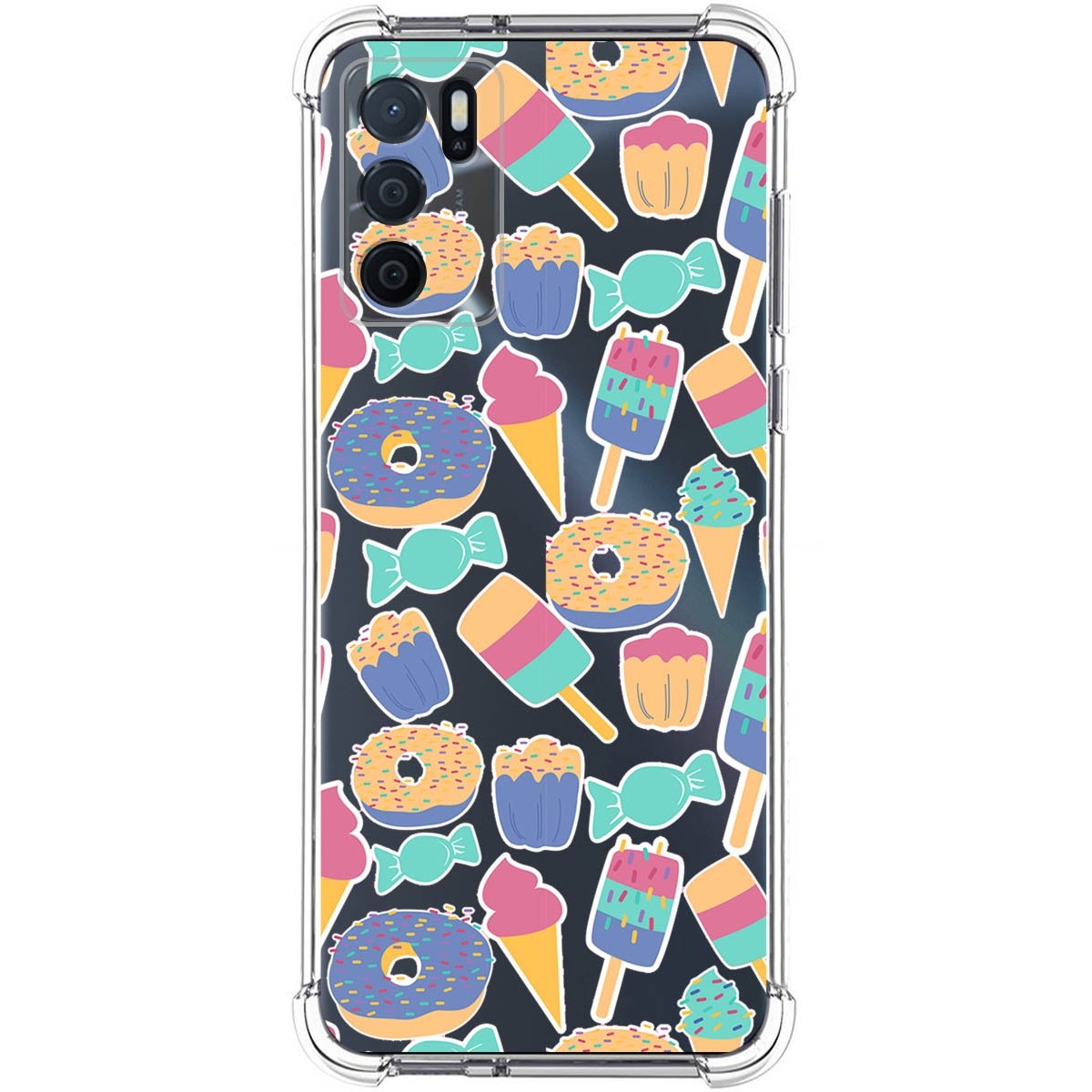 Funda Silicona Antigolpes para Oppo A54s diseño Dulces 02 Dibujos