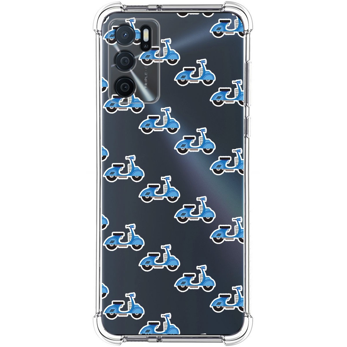 Funda Silicona Antigolpes para Oppo A54s diseño Scooter Dibujos