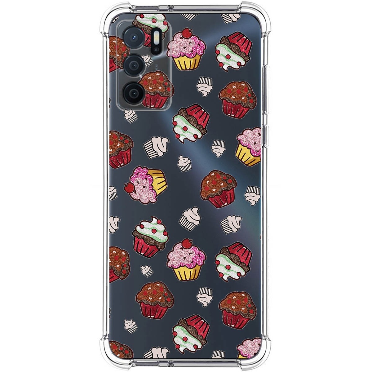 Funda Silicona Antigolpes para Oppo A54s diseño Muffins Dibujos