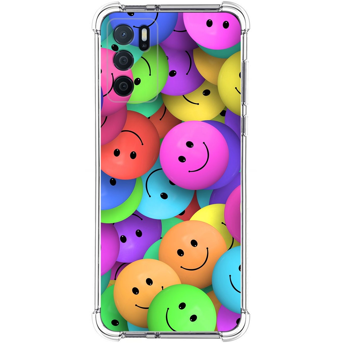 Funda Silicona Antigolpes para Oppo A54s diseño Smile Dibujos