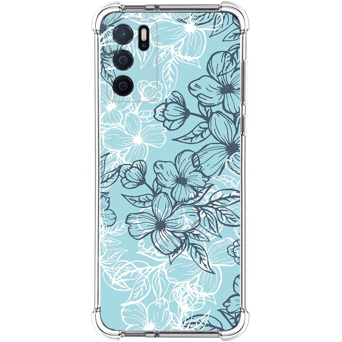 Funda Silicona Antigolpes para Oppo A54s diseño Flores 03 Dibujos