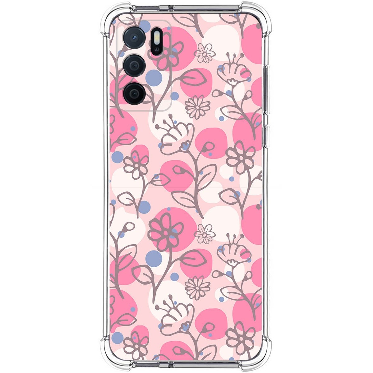 Funda Silicona Antigolpes para Oppo A54s diseño Flores 07 Dibujos