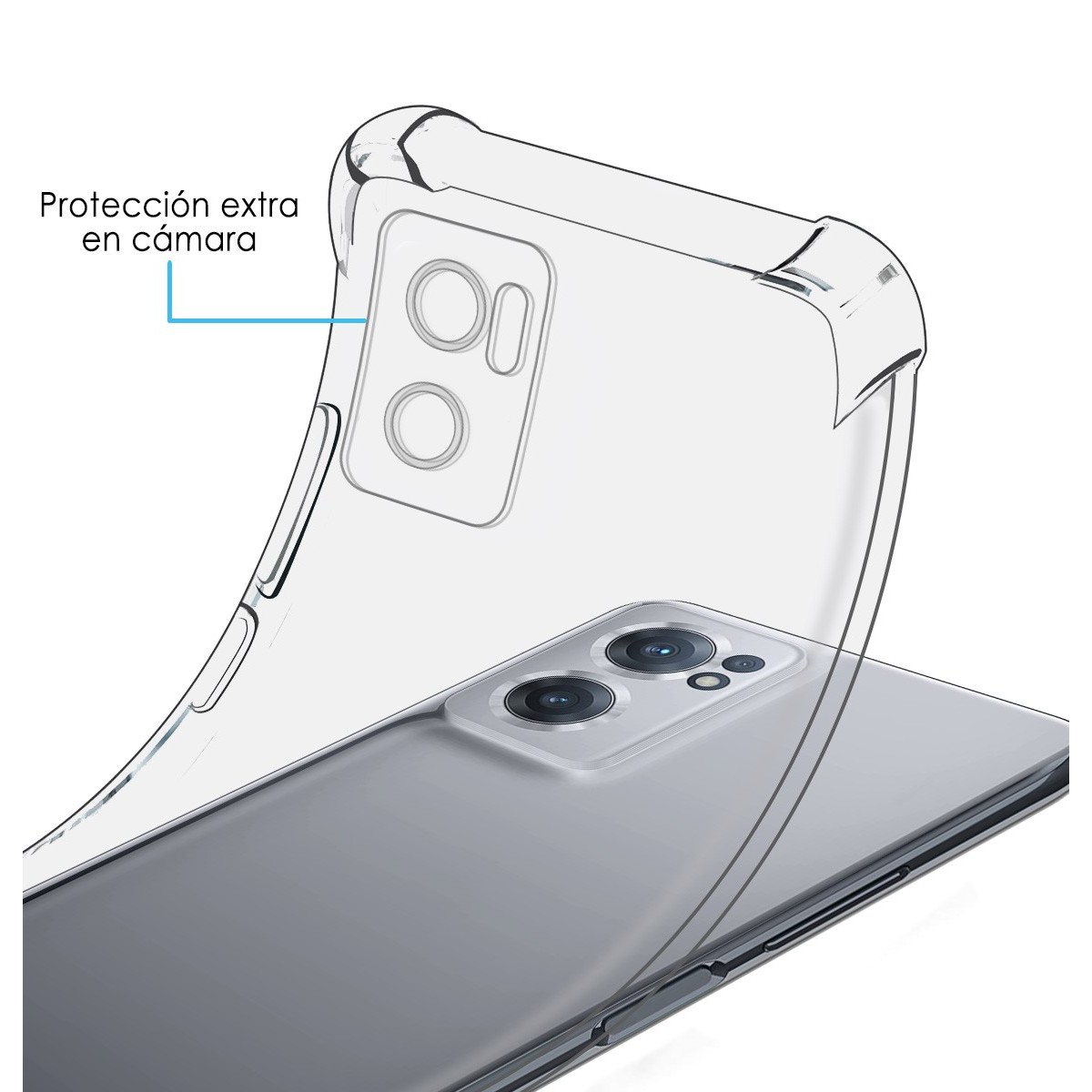 Funda Silicona Antigolpes Transparente para Oneplus Nord CE 2 5G
