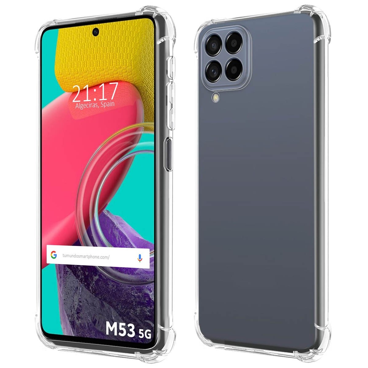 Funda Silicona Antigolpes Transparente para Samsung Galaxy M53 5G