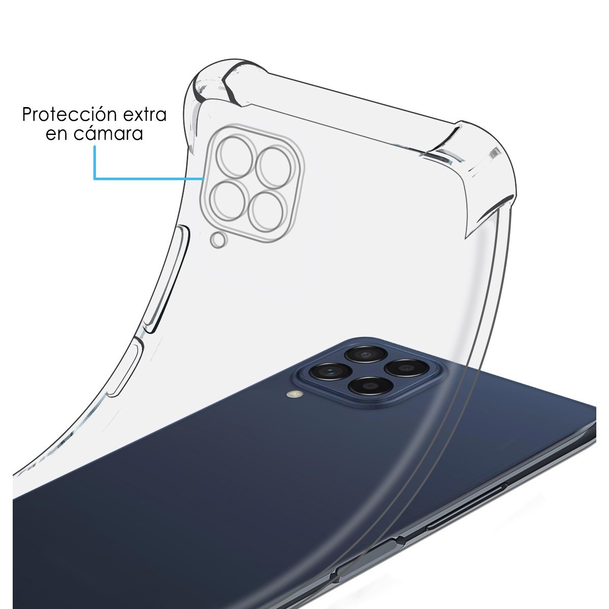 Funda Silicona Antigolpes Transparente para Samsung Galaxy M53 5G
