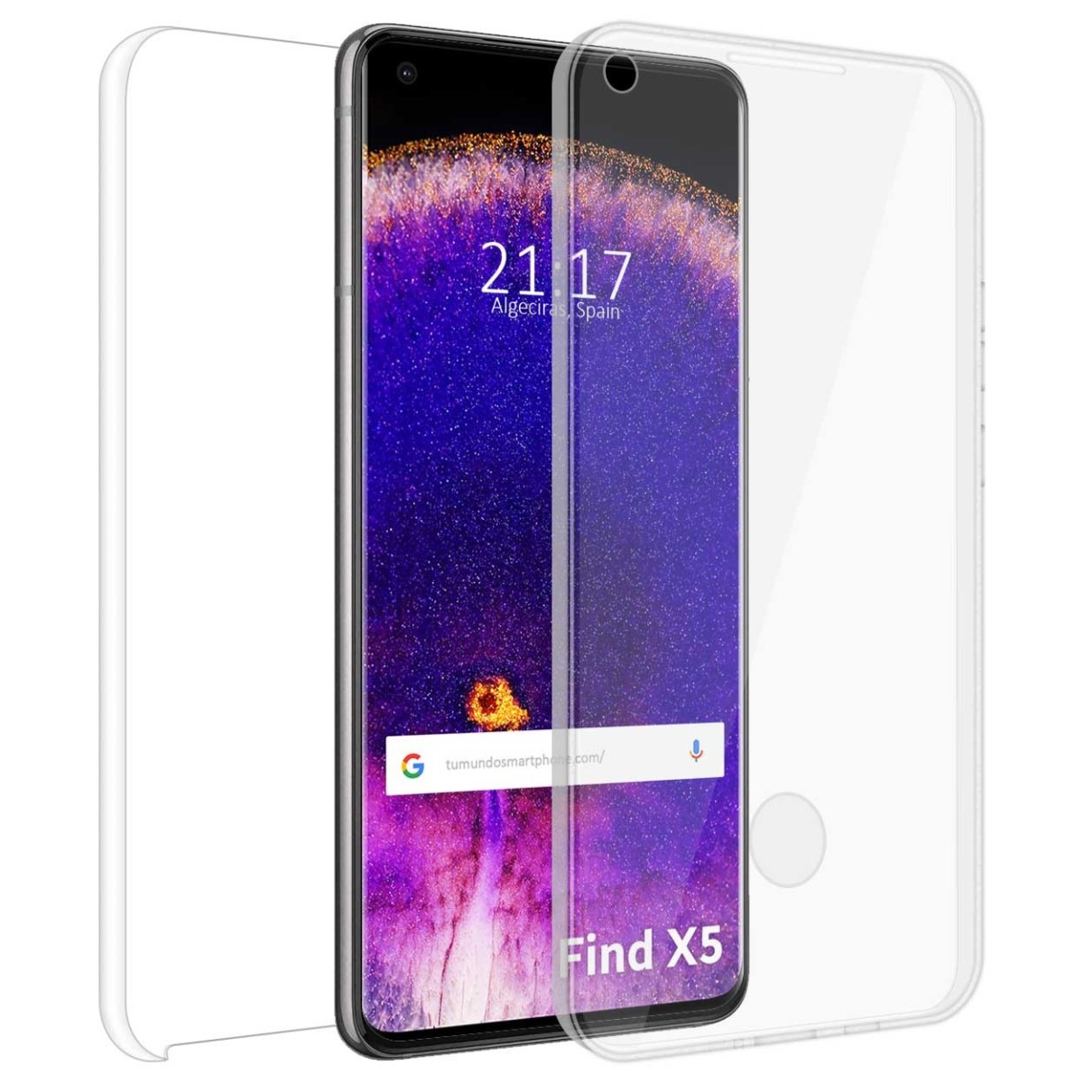 Funda Doble Transparente Pc + Tpu Full Body 360 para Oppo Find X5 5G