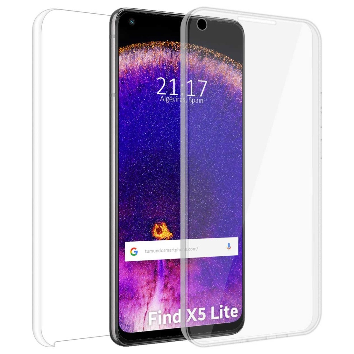 Funda Doble Transparente Pc + Tpu Full Body 360 para Oppo Find X5 Lite 5G