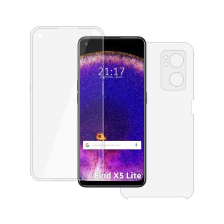 Funda Doble Transparente Pc + Tpu Full Body 360 para Oppo Find X5 Lite 5G