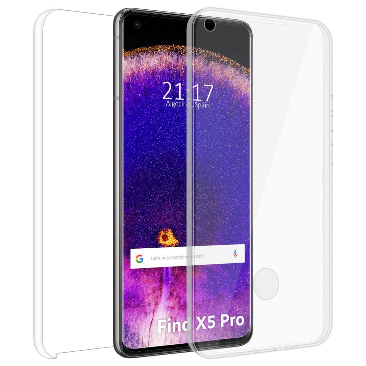 Funda Doble Transparente Pc + Tpu Full Body 360 para Oppo Find X5 Pro 5G