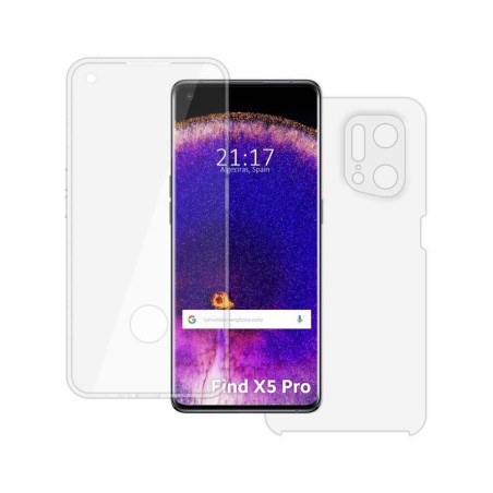 Funda Doble Transparente Pc + Tpu Full Body 360 para Oppo Find X5 Pro 5G