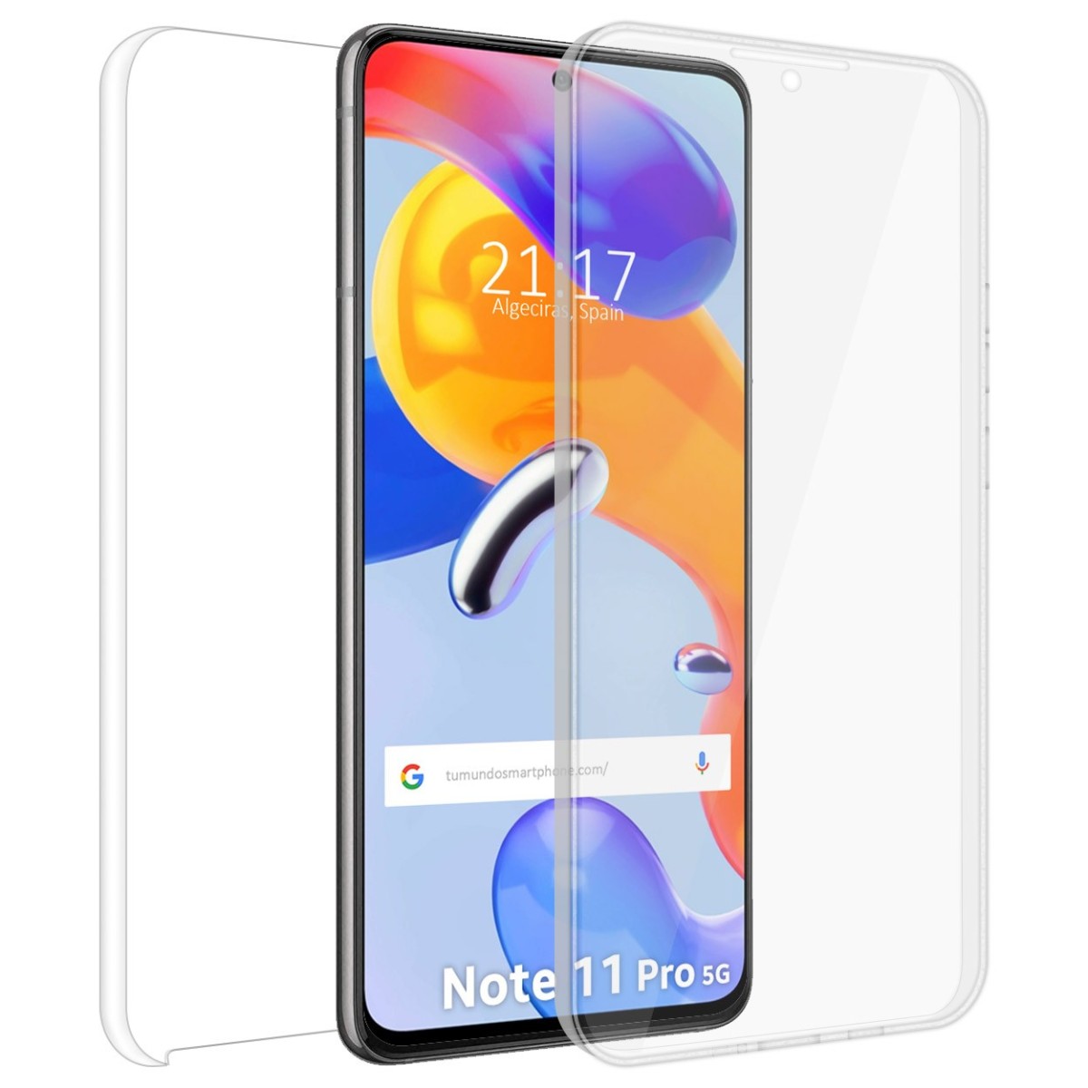 Funda Doble Transparente Pc + Tpu Full Body 360 para Xiaomi Redmi Note 11 Pro / 11 Pro 5G