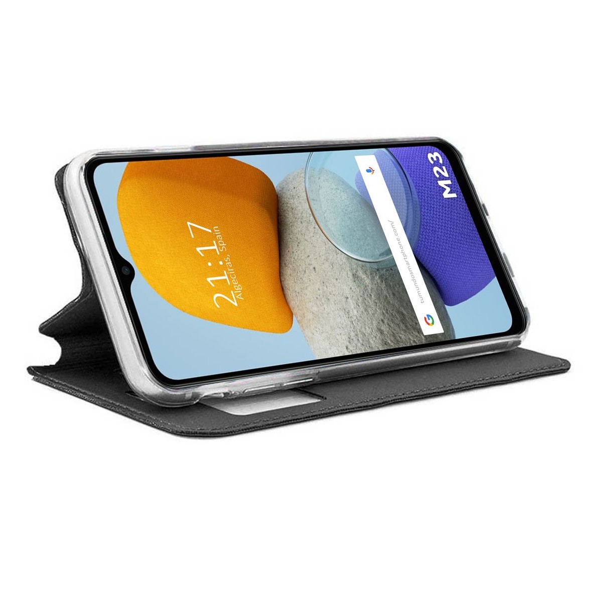 Funda Libro Soporte con Ventana para Samsung Galaxy M23 5G color Negra
