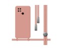 Funda Silicona Líquida con Cordón para Xiaomi Redmi 10C Color Rosa
