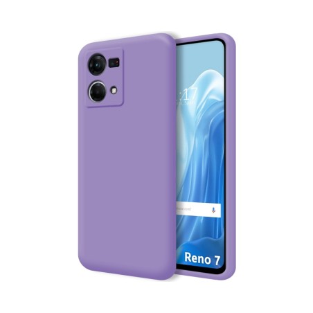 Funda Silicona Líquida Ultra Suave para Oppo Reno 7 4G color Morada