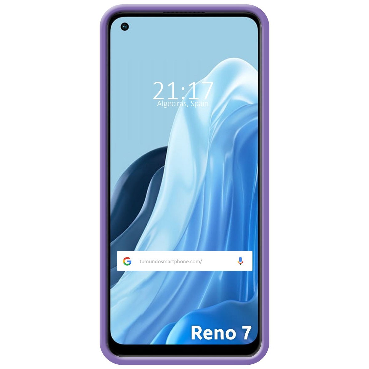 Funda Silicona Líquida Ultra Suave para Oppo Reno 7 4G color Morada