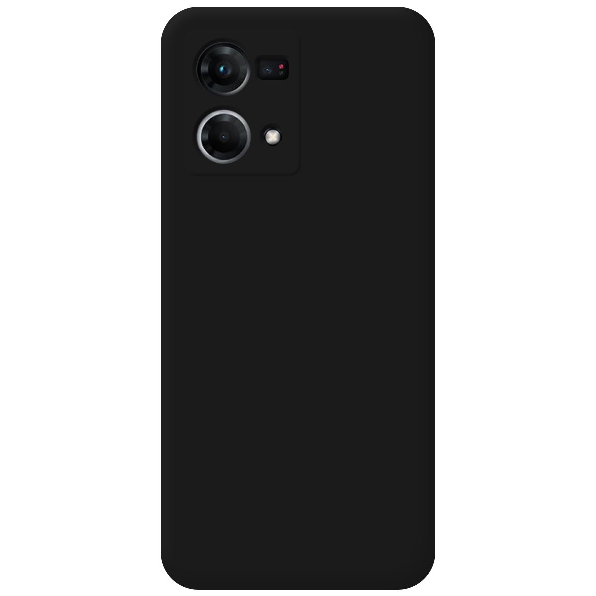Funda Silicona Líquida Ultra Suave para Oppo Reno 7 4G color Negra