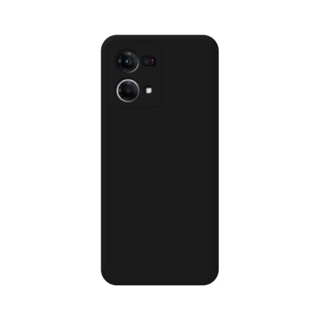 Funda Silicona Líquida Ultra Suave para Oppo Reno 7 4G color Negra