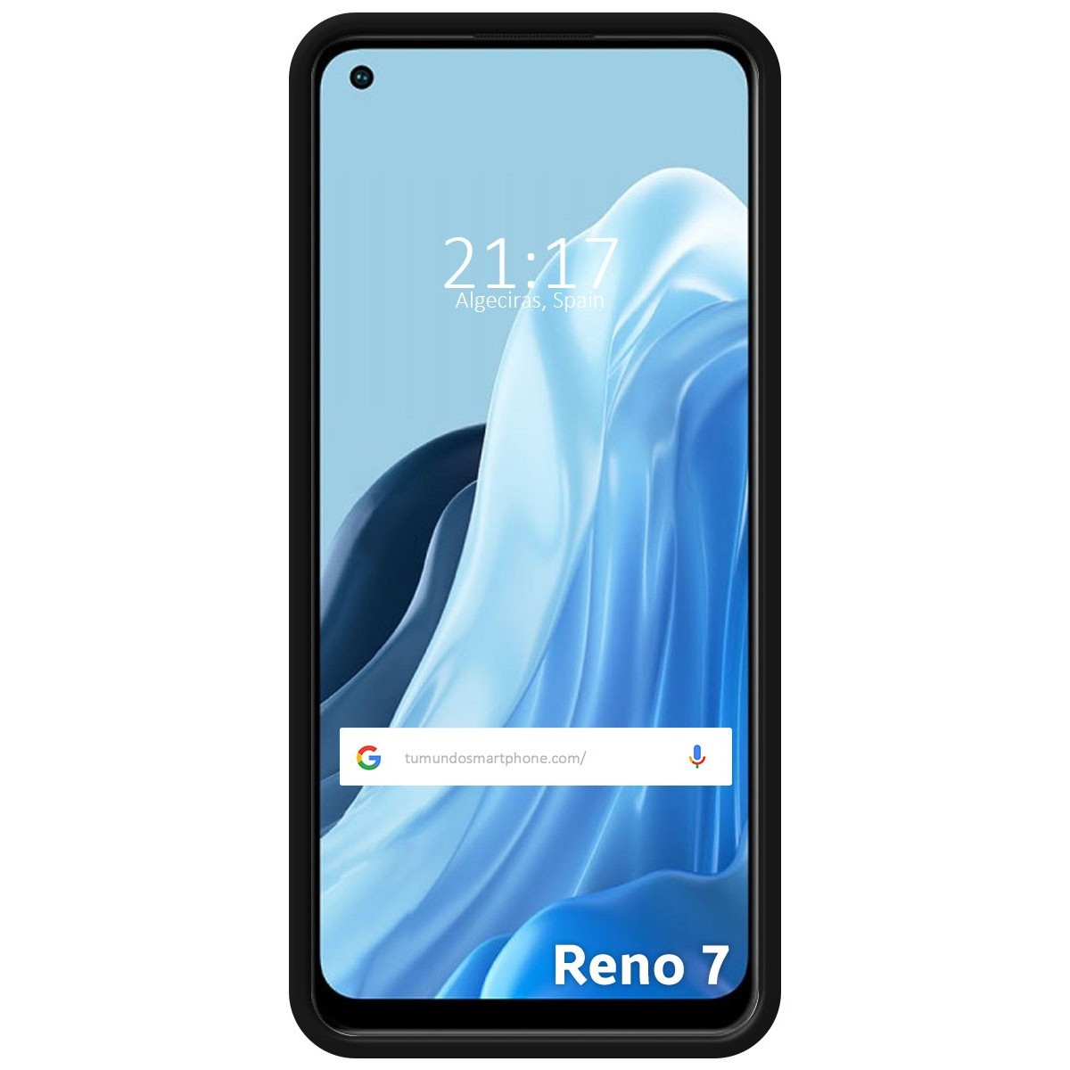 Funda Silicona Líquida Ultra Suave para Oppo Reno 7 4G color Negra