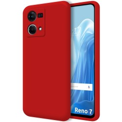 Funda Silicona Líquida Ultra Suave para Oppo Reno 7 4G color Roja