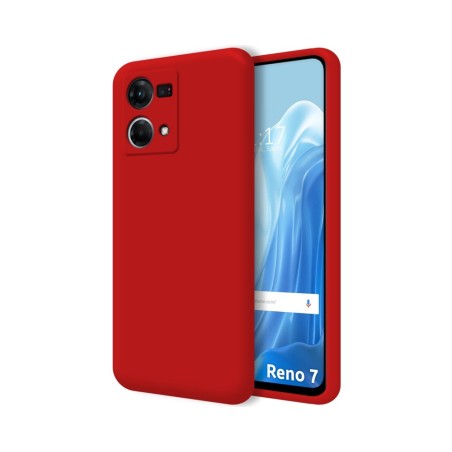 Funda Silicona Líquida Ultra Suave para Oppo Reno 7 4G color Roja