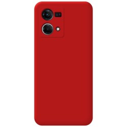 Funda Silicona Líquida Ultra Suave para Oppo Reno 7 4G color Roja 2