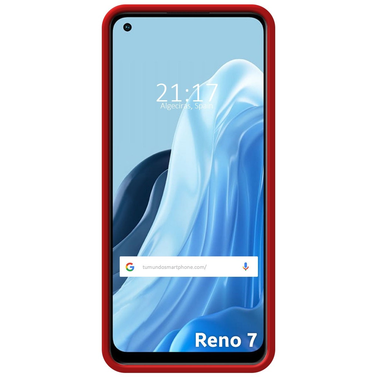 Funda Silicona Líquida Ultra Suave para Oppo Reno 7 4G color Roja