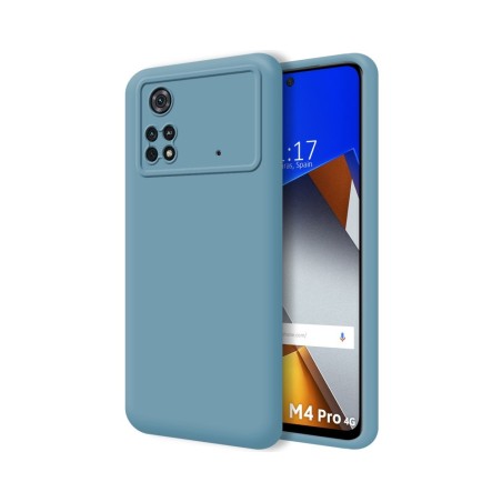 Funda Silicona Líquida Ultra Suave para Xiaomi POCO M4 Pro 4G color Azul