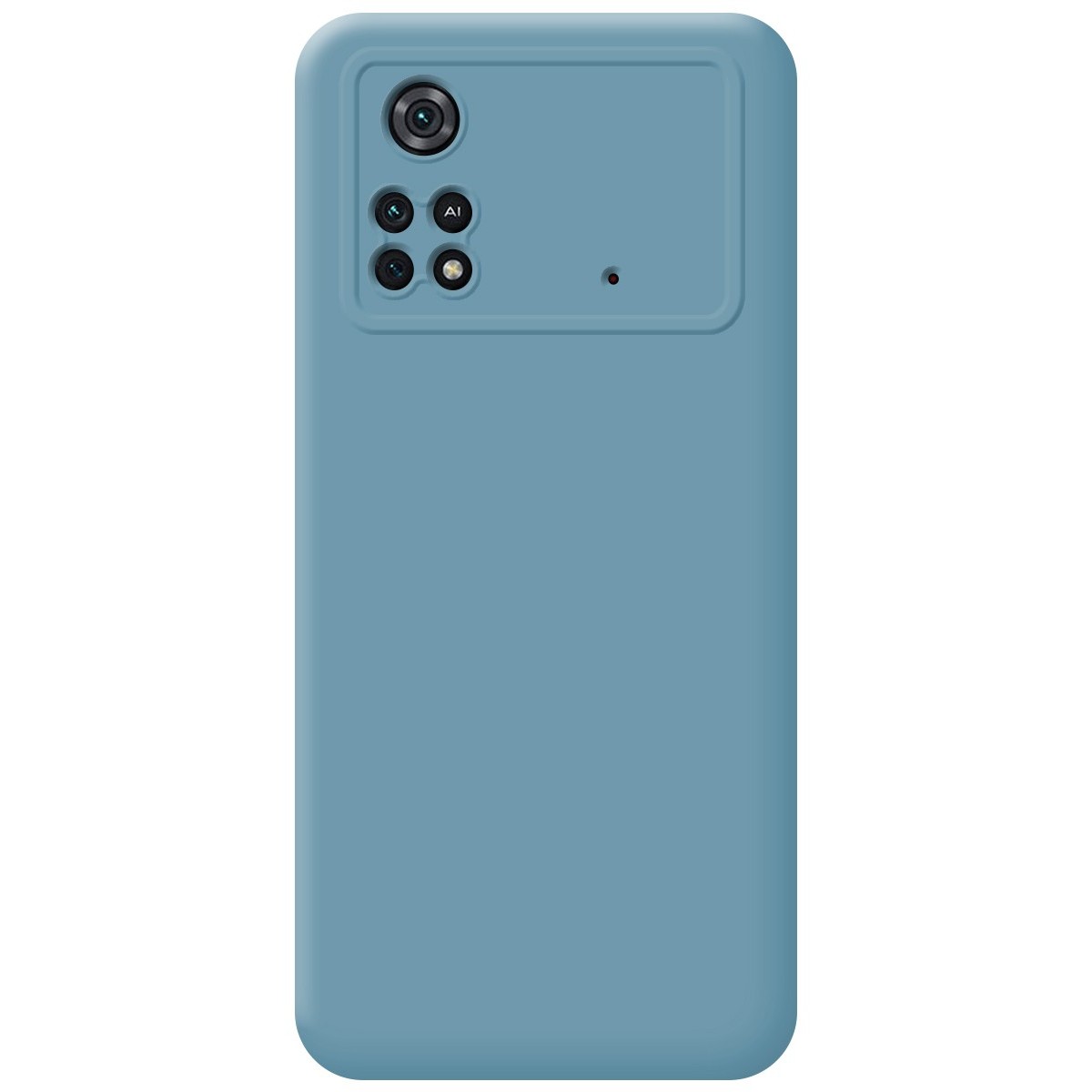Funda Silicona Líquida Ultra Suave para Xiaomi POCO M4 Pro 4G color Azul