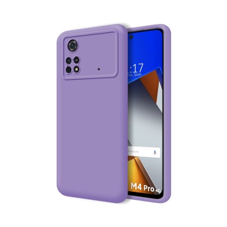 Funda Silicona Líquida Ultra Suave para Xiaomi POCO M4 Pro 4G color Morada