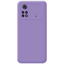 Funda Silicona Líquida Ultra Suave para Xiaomi POCO M4 Pro 4G color Morada 2