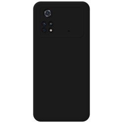 Funda Silicona Líquida Ultra Suave para Xiaomi POCO M4 Pro 4G color Negra 2
