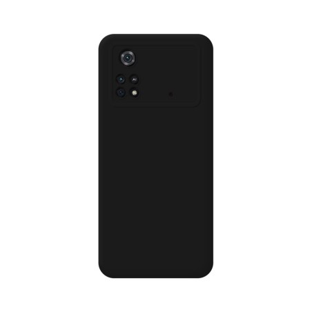 Funda Silicona Líquida Ultra Suave para Xiaomi POCO M4 Pro 4G color Negra