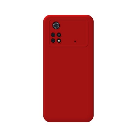 Funda Silicona Líquida Ultra Suave para Xiaomi POCO M4 Pro 4G color Roja