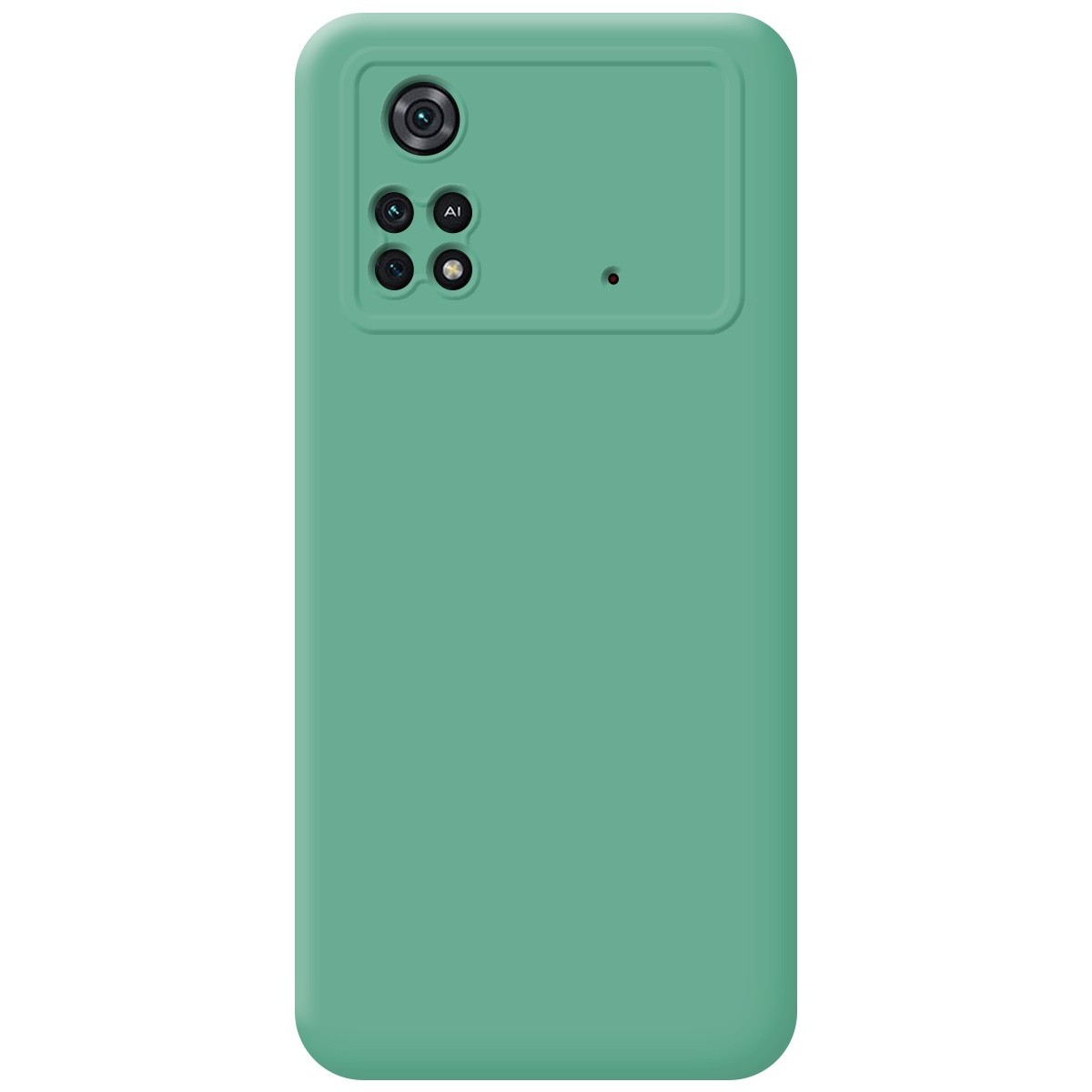 Funda Silicona Líquida Ultra Suave para Xiaomi POCO M4 Pro 4G color Verde