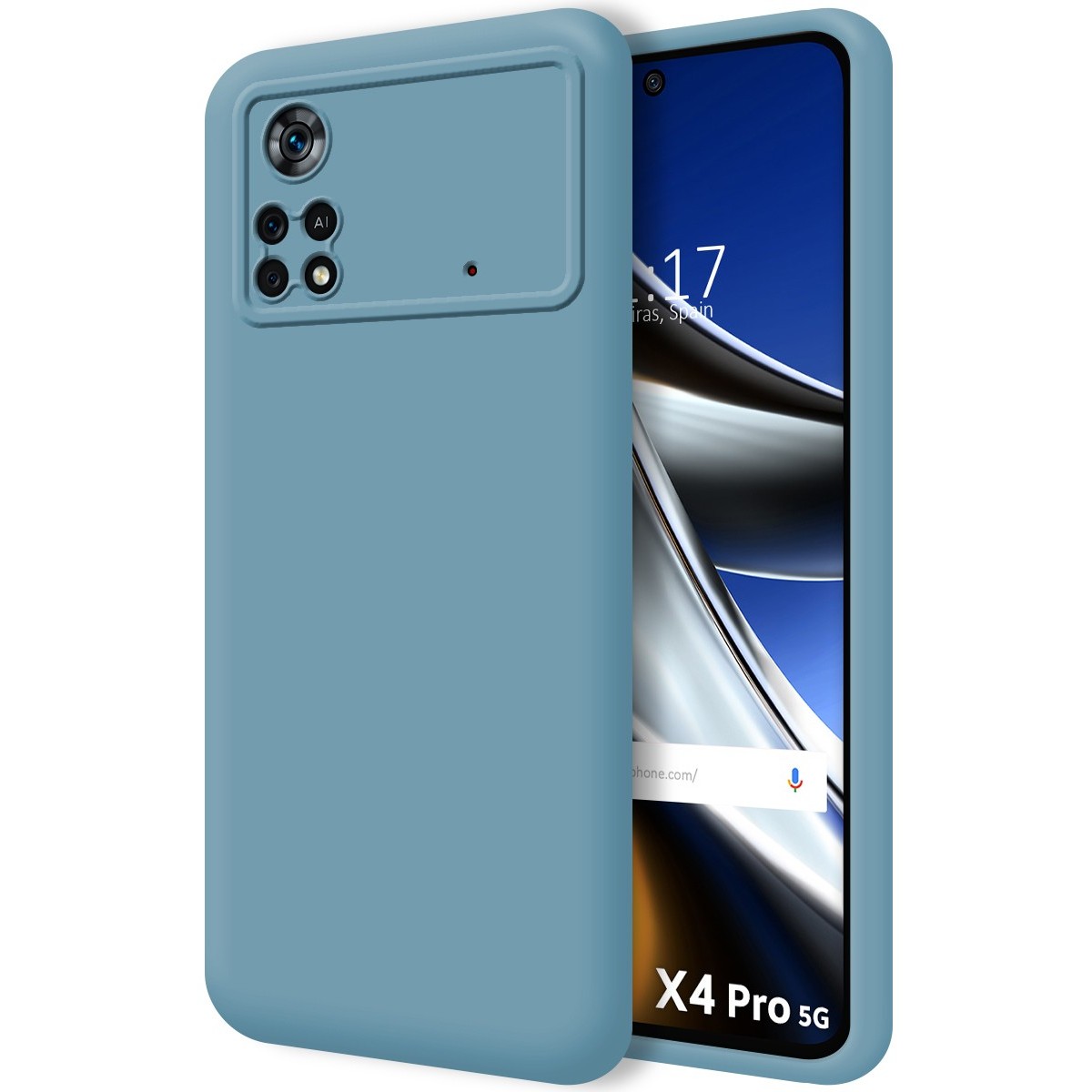 Funda Silicona Líquida Ultra Suave para Xiaomi POCO X4 Pro 5G color Azul