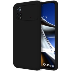 Funda Silicona Líquida Ultra Suave para Xiaomi POCO X4 Pro 5G color Negra