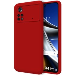 Funda Silicona Líquida Ultra Suave para Xiaomi POCO X4 Pro 5G color Roja