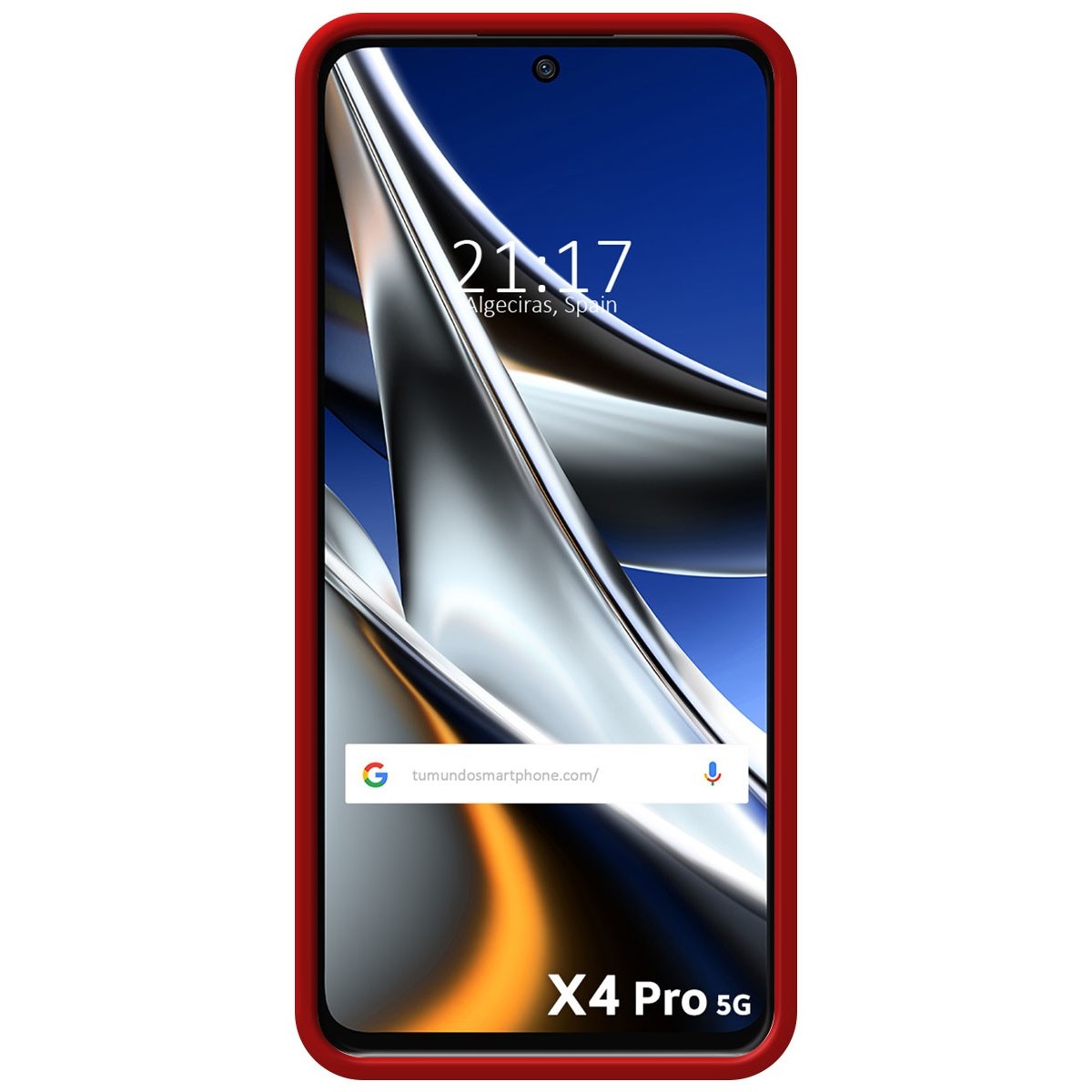 Funda Silicona Líquida Ultra Suave para Xiaomi POCO X4 Pro 5G color Roja