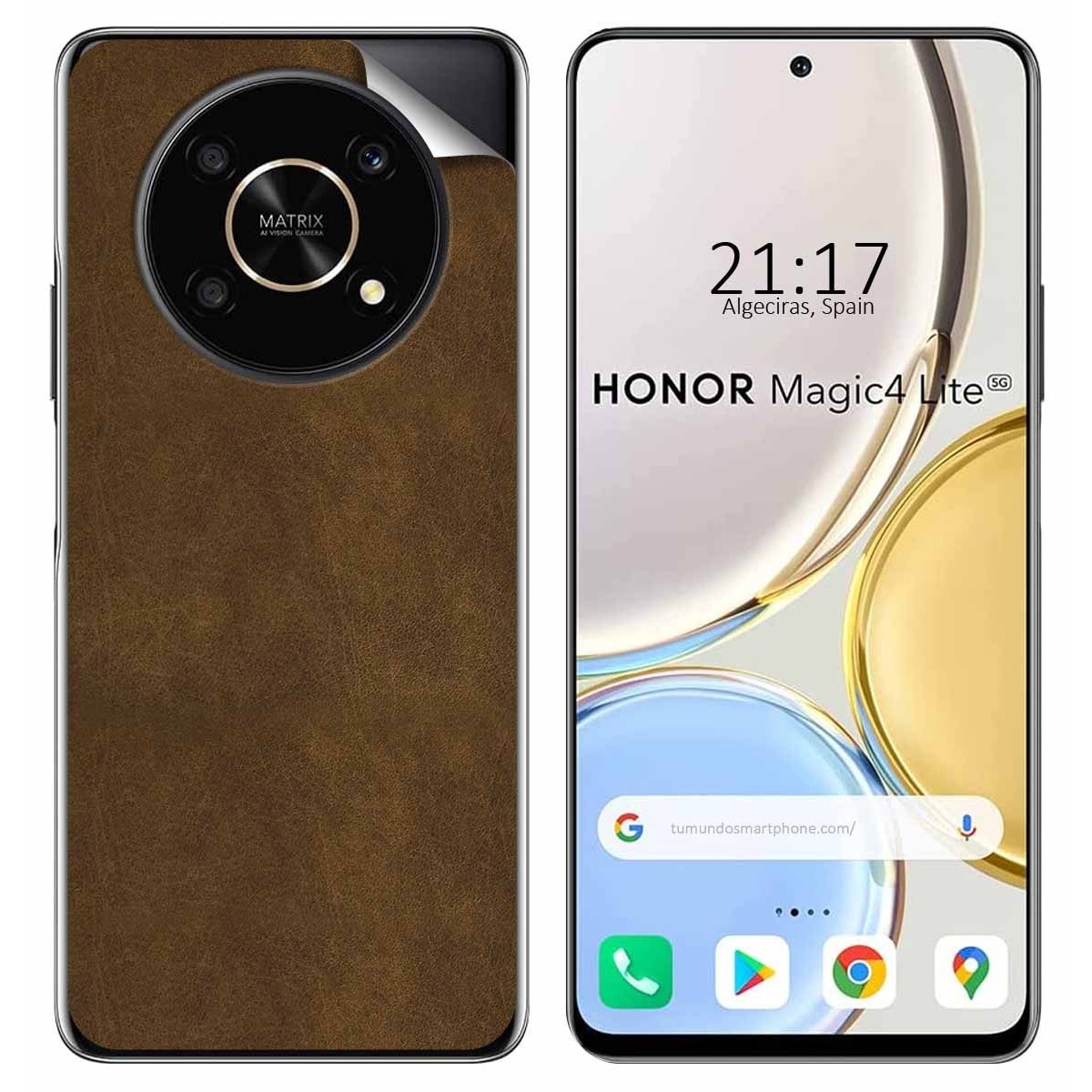 Pegatina Vinilo Autoadhesiva Textura Piel para Huawei Honor Magic 4 Lite